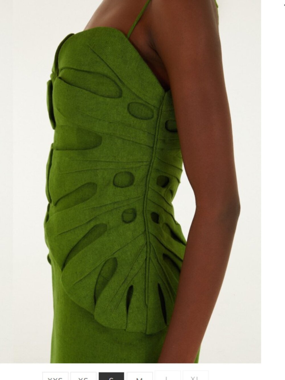 NWT - Farm Rio Linen Monstera Leaf Midi Dress - Medium - Picture 4 of 4